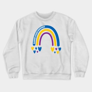Bladder Cancer Awareness Rainbow with hearts Crewneck Sweatshirt